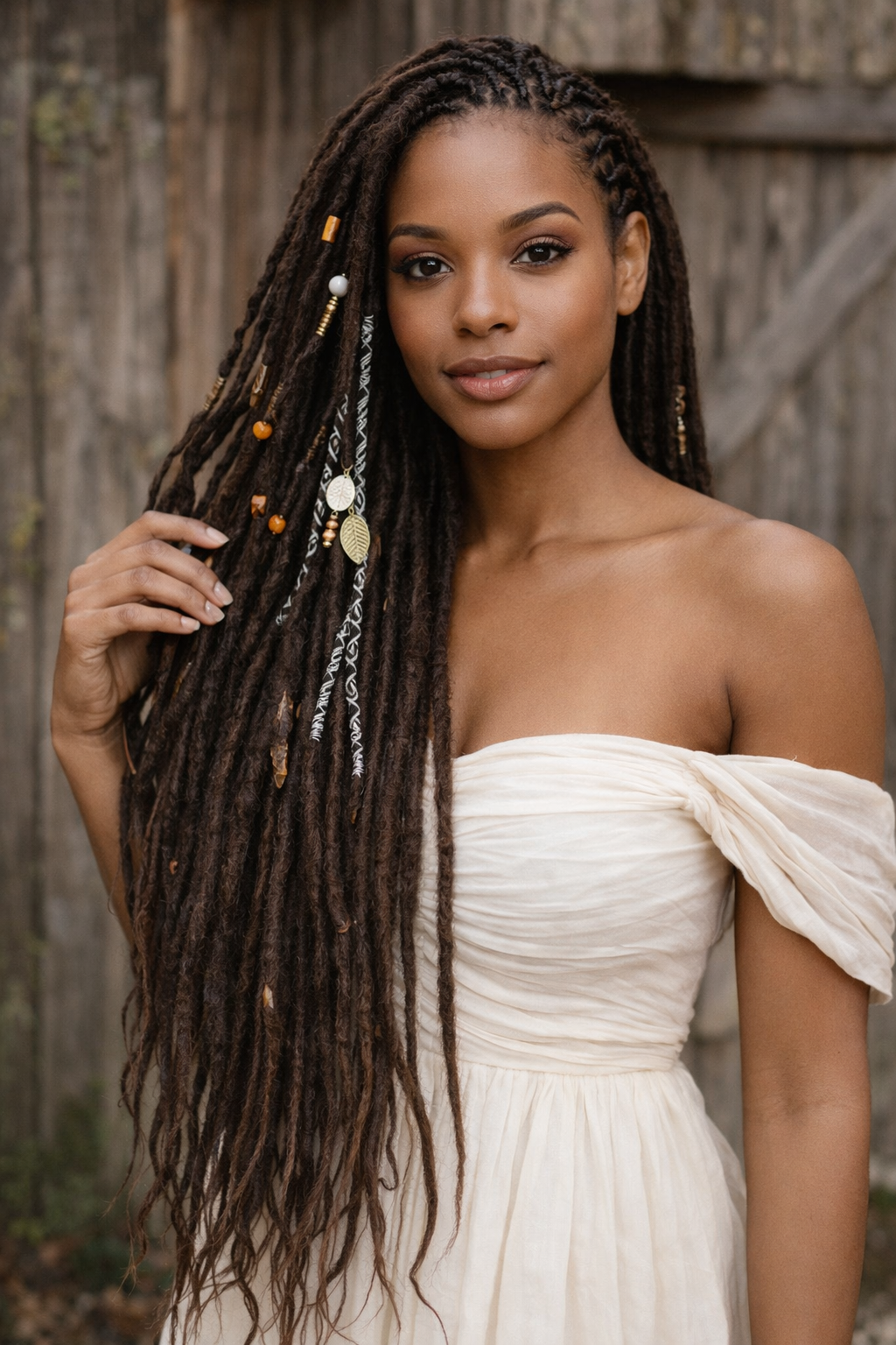 Dark Brown Dreadlock Extensions – Deep Chocolate Boho Fake Dreads, Lightweight