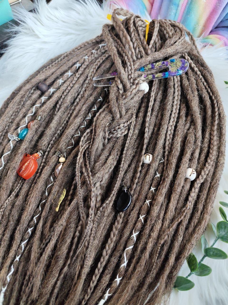 Custom Dark Blond Crocheted Dreadlocks - Natural-Looking Dreads for Boho Babes