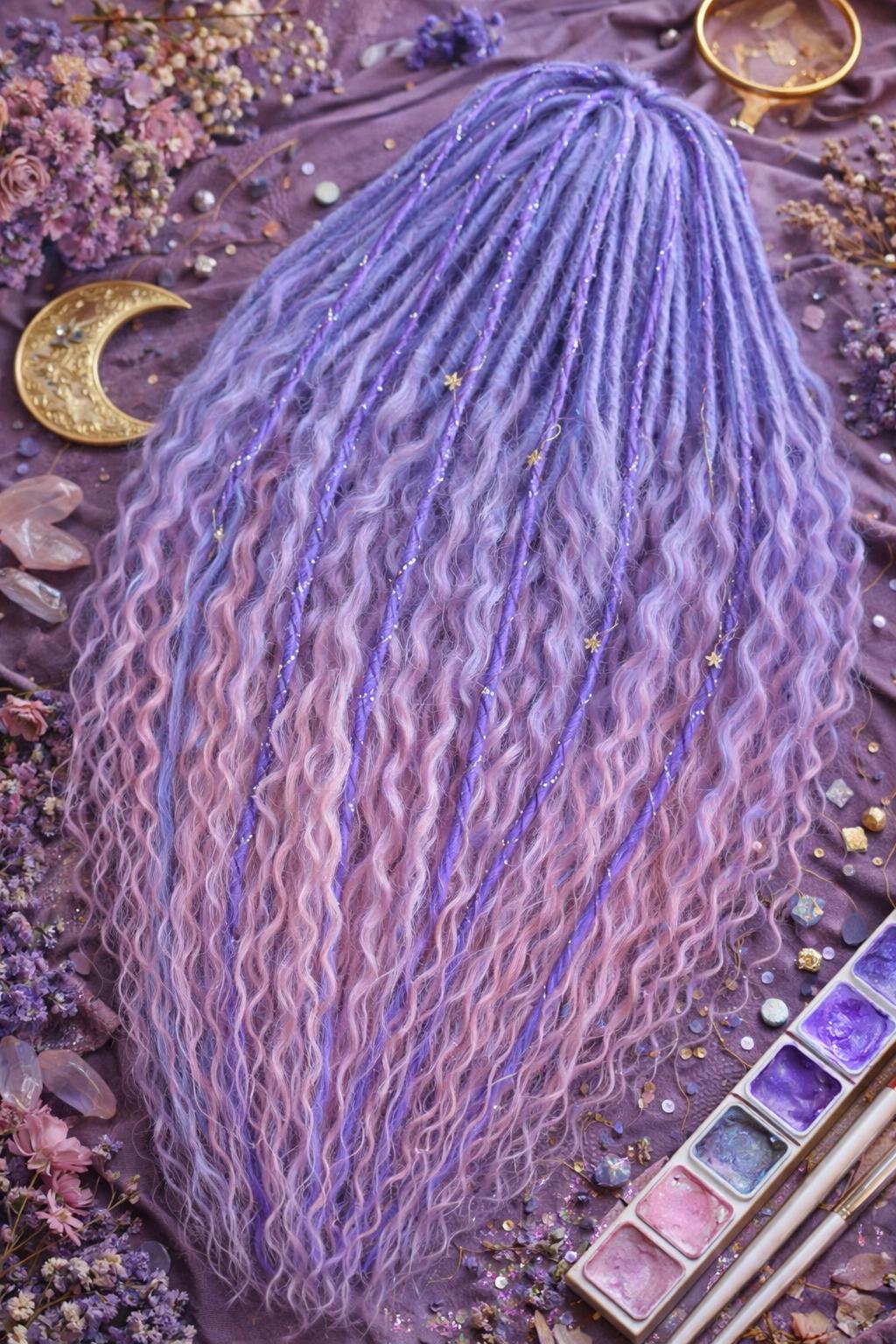 Purple to Pink Hidden Base Visible Length Hair Extensions