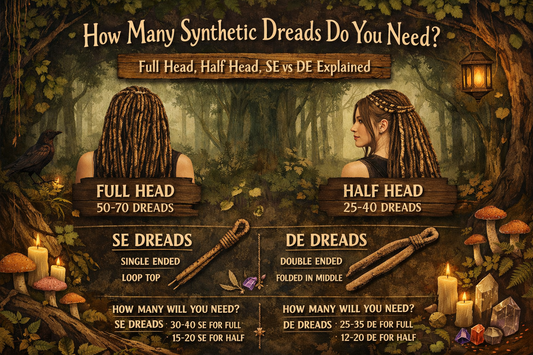 How Many Synthetic Dreads Do You Need? Full Head, Half Head, SE vs DE Explained