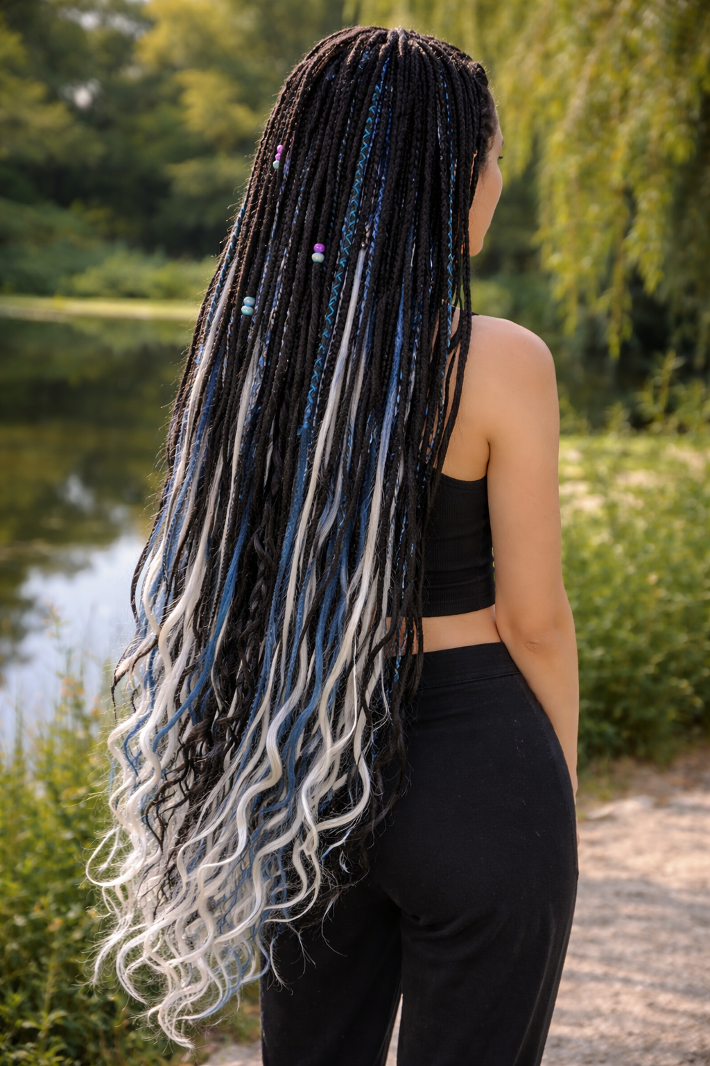 Extra Long Dreadlock Extensions 100cm – Boho Synthetic Dreads, Lightweight & Soft