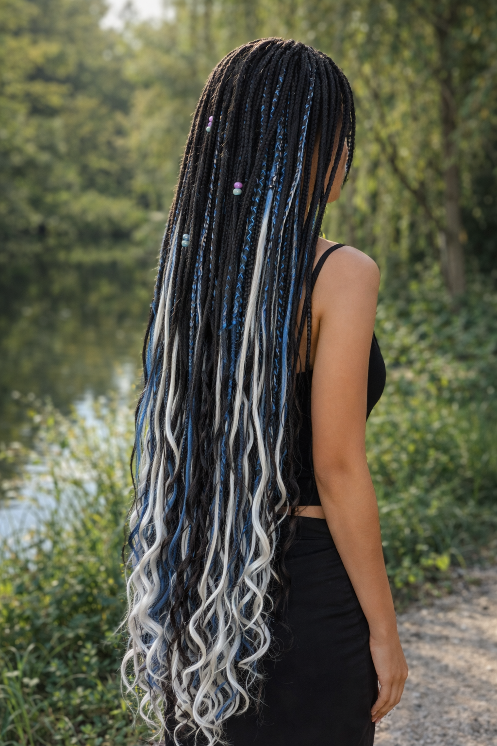 Extra Long Dreadlock Extensions 100cm – Boho Synthetic Dreads, Lightweight & Soft