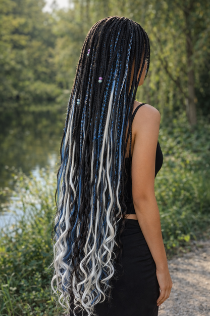 Extra Long Dreadlock Extensions 100cm – Boho Synthetic Dreads, Lightweight & Soft