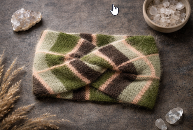 Rosa Angora-Ohrwärmer - Handgestricktes Stirnband für den Winter