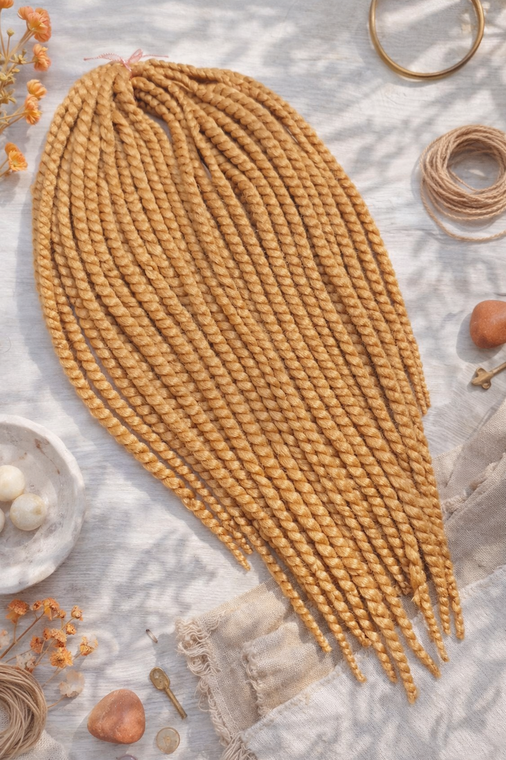 Warme hellbraune Twist Extensions – Havana Twist Mambo, leichte synthetische Twists