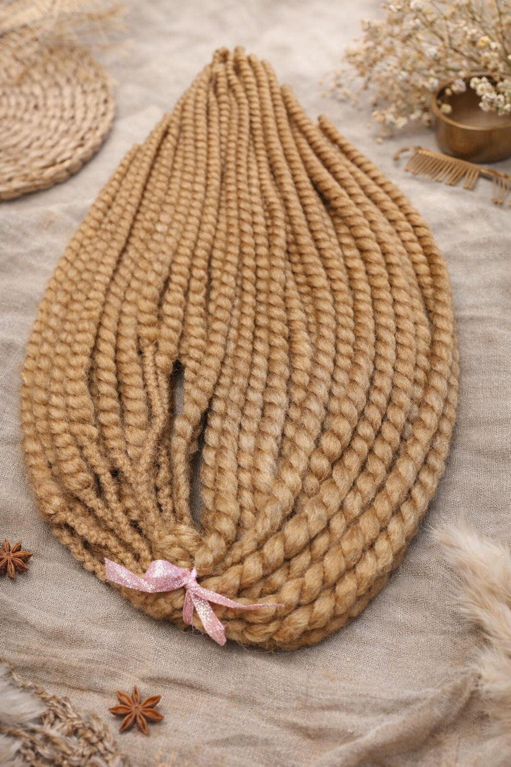 Warme hellbraune Twist Extensions – Havana Twist Mambo, leichte synthetische Twists