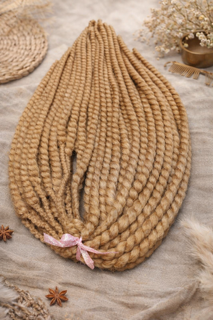 Warme hellbraune Twist Extensions – Havana Twist Mambo, leichte synthetische Twists