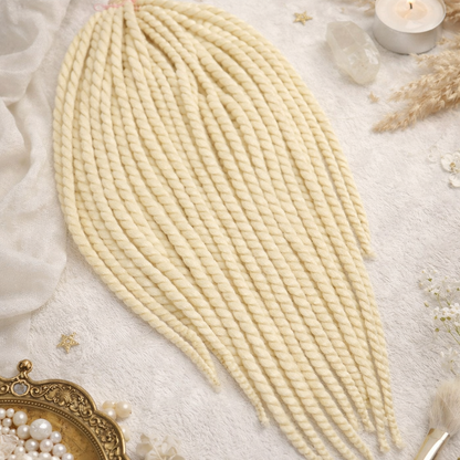 Creme-Blonde Twist Extensions – Havana Twist Mambo, leichte synthetische Twists
