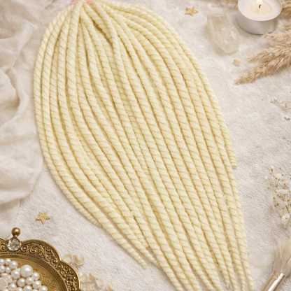 Creme-Blonde Twist Extensions – Havana Twist Mambo, leichte synthetische Twists