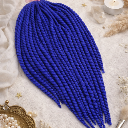 Royal Blue Twist Extensions – Havana Twist Mambo, Lightweight Synthetic Twists