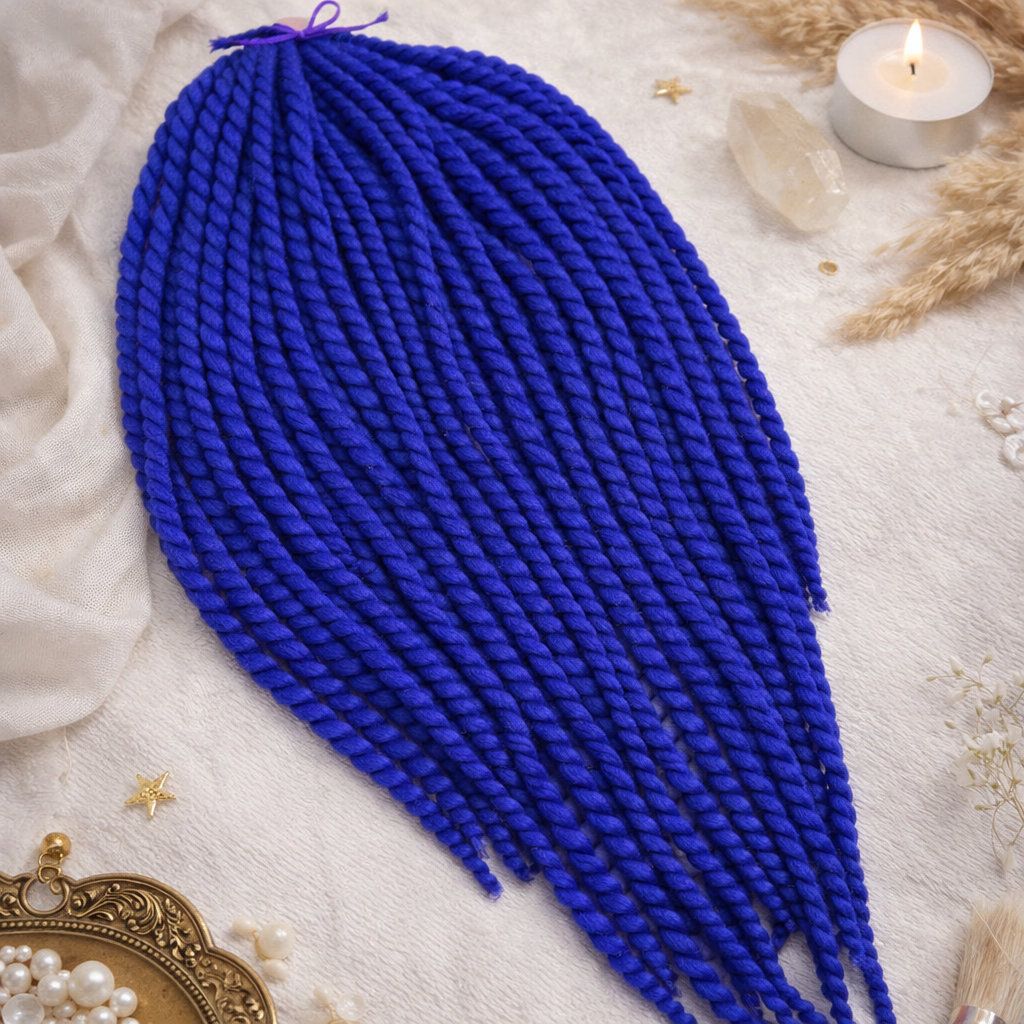 Royal Blue Twist Extensions – Havana Twist Mambo, Lightweight Synthetic Twists
