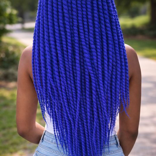 Royal Blue Twist Extensions – Havana Twist Mambo, Lightweight Synthetic Twists