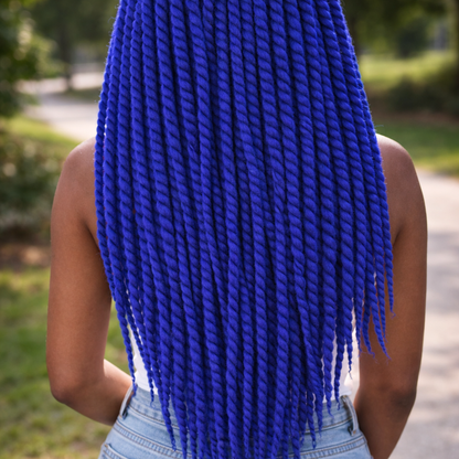 Royal Blue Twist Extensions – Havana Twist Mambo, Lightweight Synthetic Twists