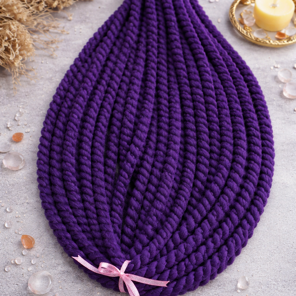 Dunkellila Twist Extensions – Havana Twist Mambo, leichte synthetische Twists