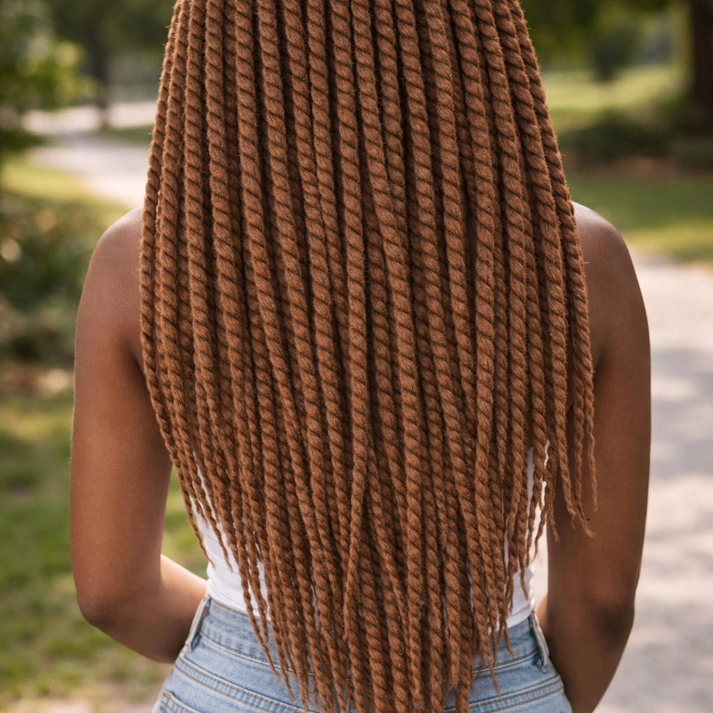 Chestnut Brown Twist Extensions – Havana Twist Mambo, Lightweight Synthetic Twists