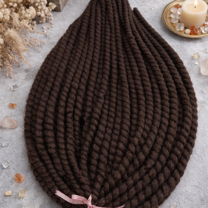 Dunkelbraune Twist-Extensions – Havana Twist Mambo, leichte synthetische Twists