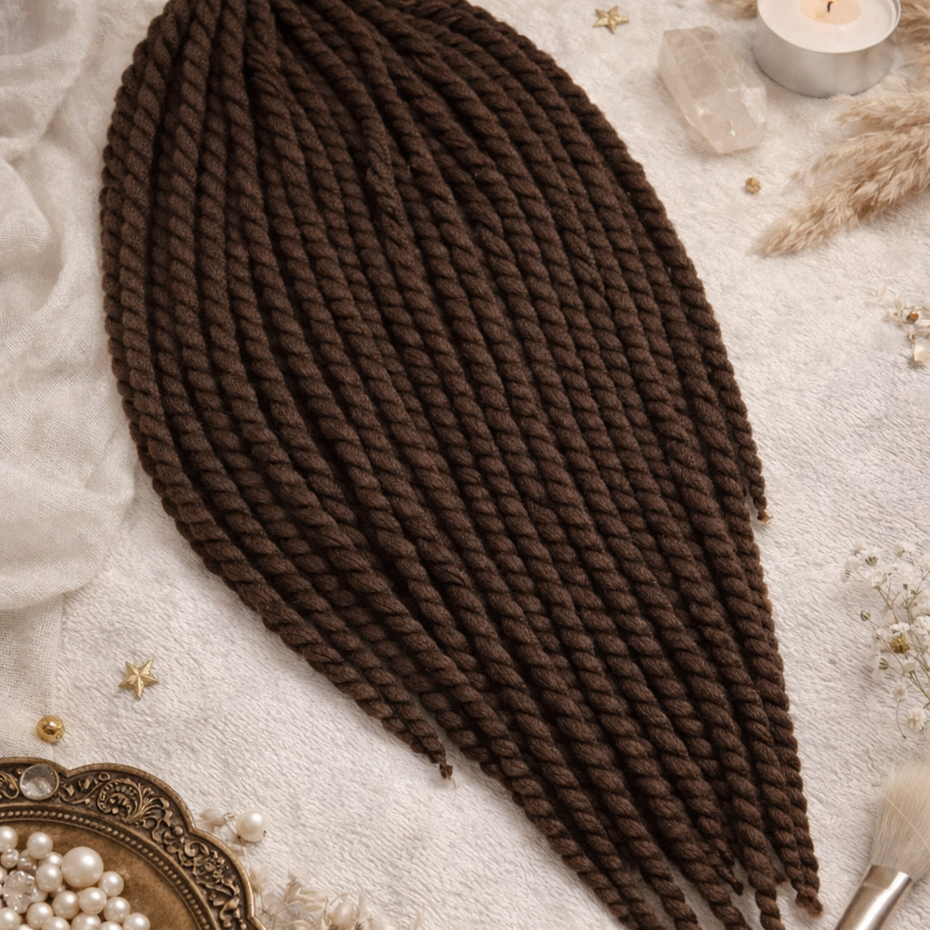 Dunkelbraune Twist-Extensions – Havana Twist Mambo, leichte synthetische Twists