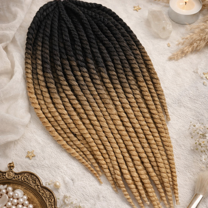 Black Sandy Blonde Ombre Twist Extensions – Havana Twist Mambo, Lightweight Twists