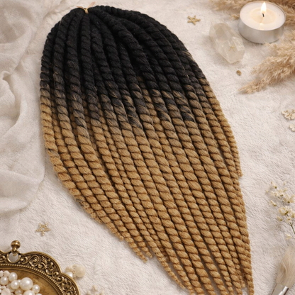 Black Sandy Blonde Ombre Twist Extensions – Havana Twist Mambo, Lightweight Twists