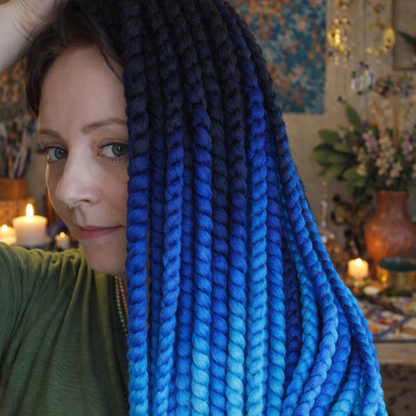 Black Blue Ombre Twist Extensions – Havana Twist Mambo, Lightweight Synthetic Twists
