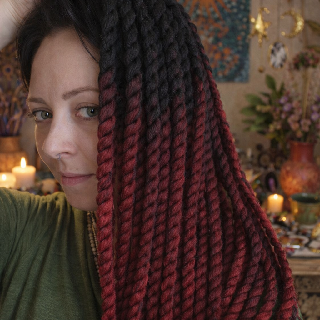 Black Burgundy Ombre Twist Extensions – Havana Twist Mambo, Lightweight Synthetic Twists