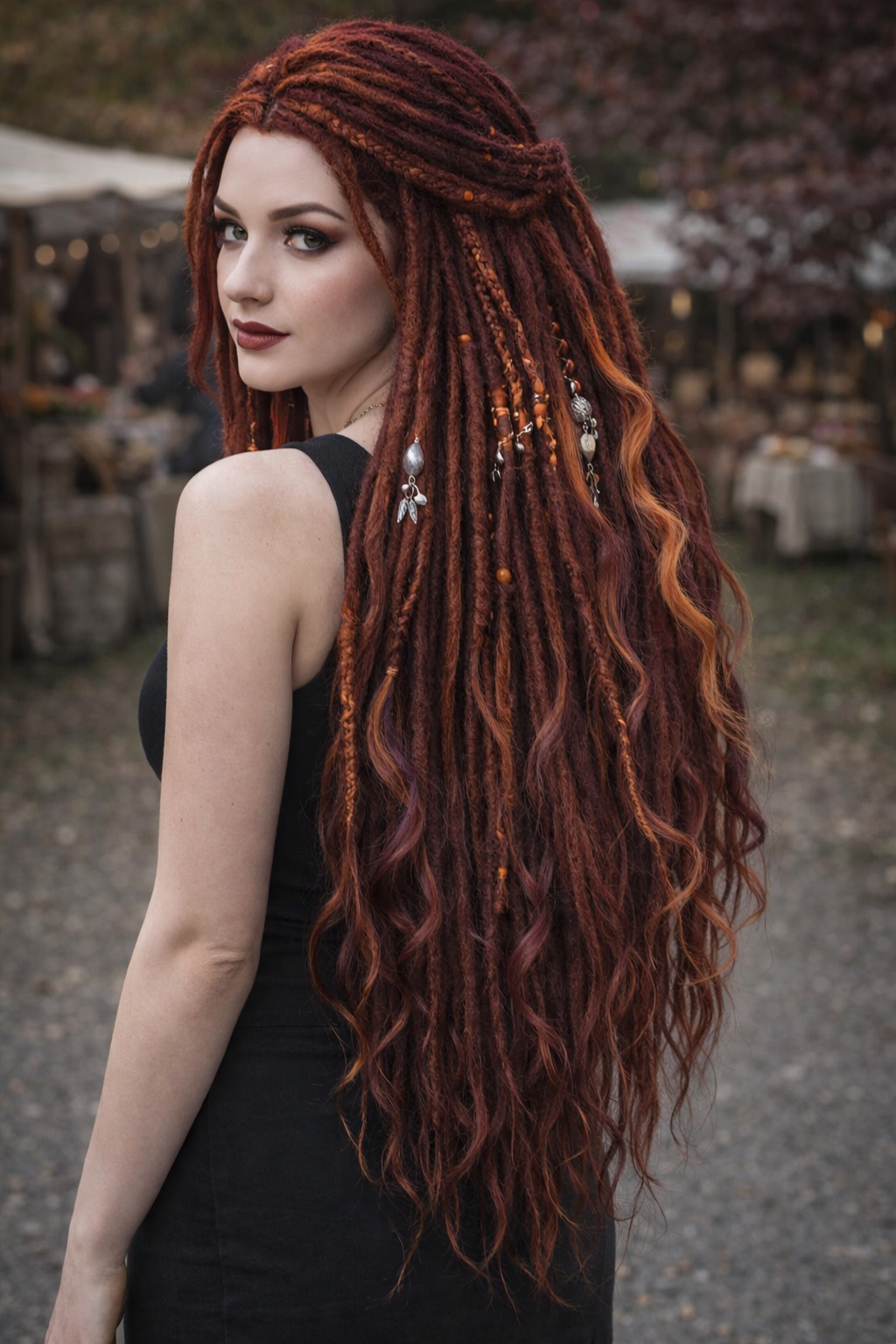 Boho Auburn Double Ended Dreads set