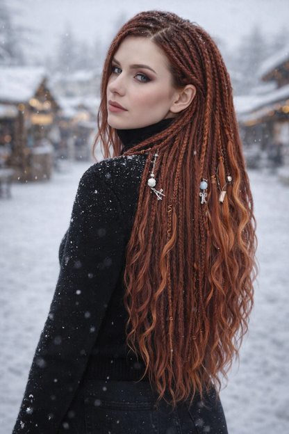 Boho Auburn Double Ended Dreads set