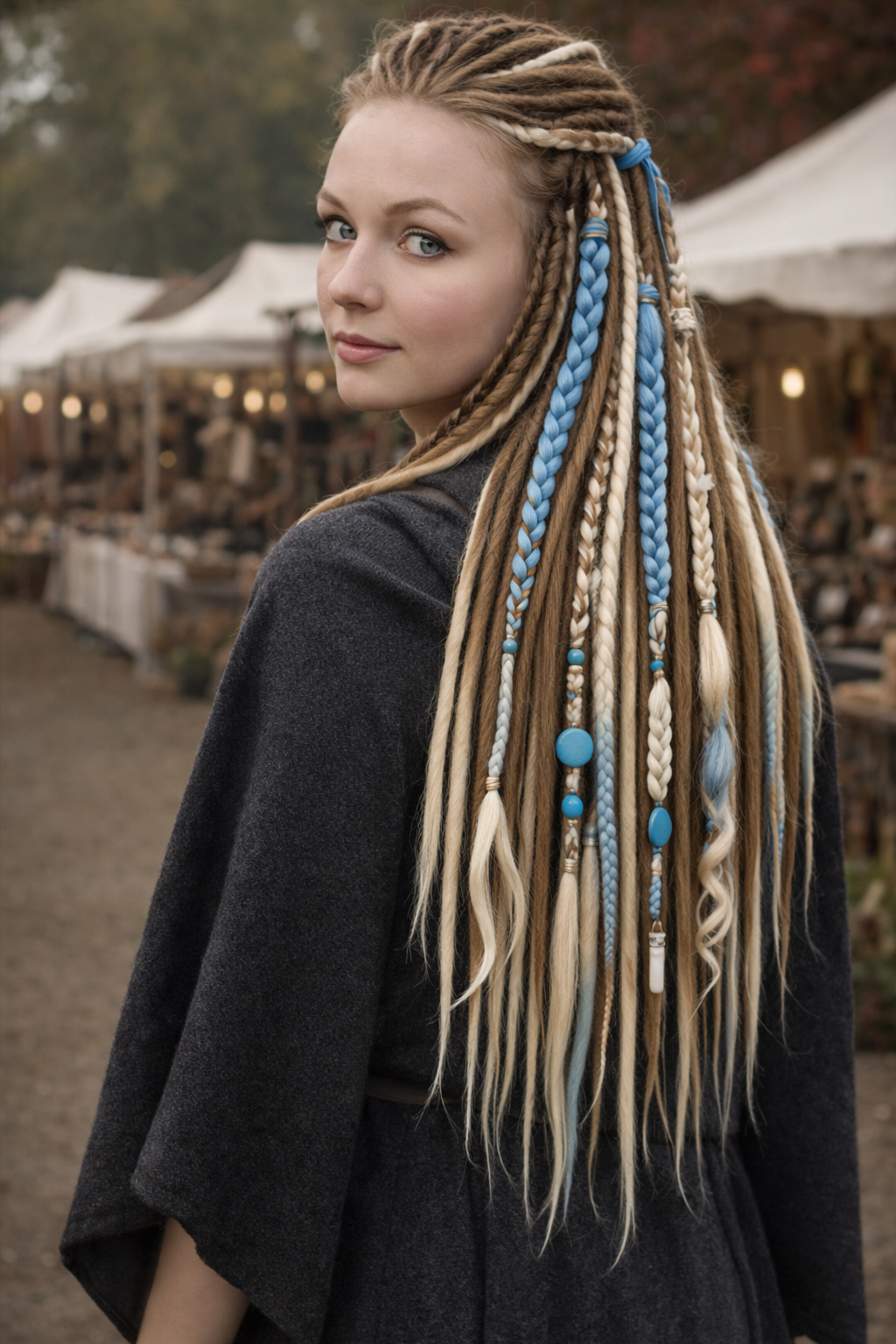 Boho Chic Weizenblond, Sendy &amp; Dunkelblond Doppelendige Synthetische Dreads