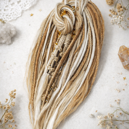 Dirty Strawberry Milky Blonde Boho Fake Dreads – Double Ended Synthetic Dreads