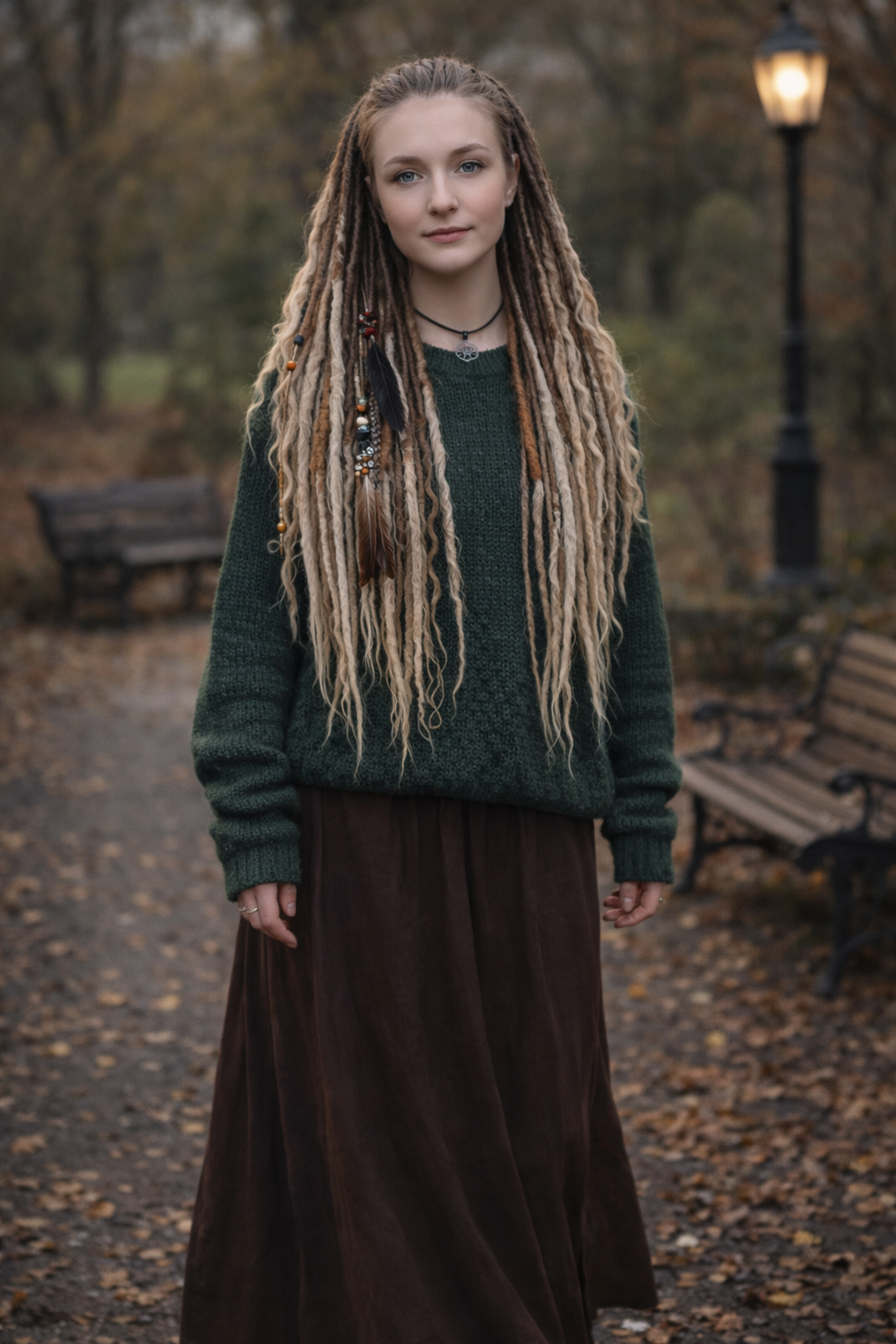Black to Blonde Ombre Dreadlock Extensions – Soft Synthetic Dreads, Lightweight & Reusable