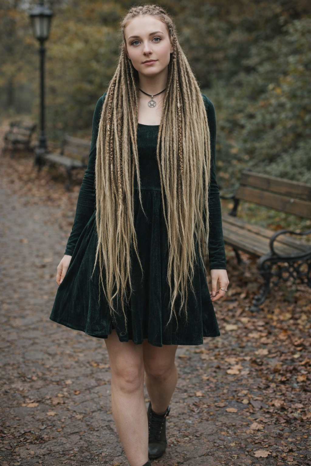 70 cm Sandy Blonde Ombre Dreadlock Extensions – Boho Synthetic Dreads