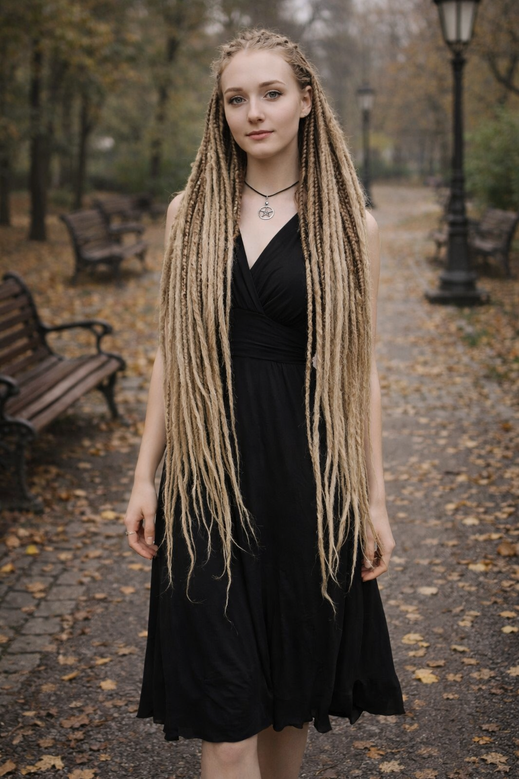 70 cm Sandy Blonde Ombre Dreadlock Extensions – Boho Synthetic Dreads