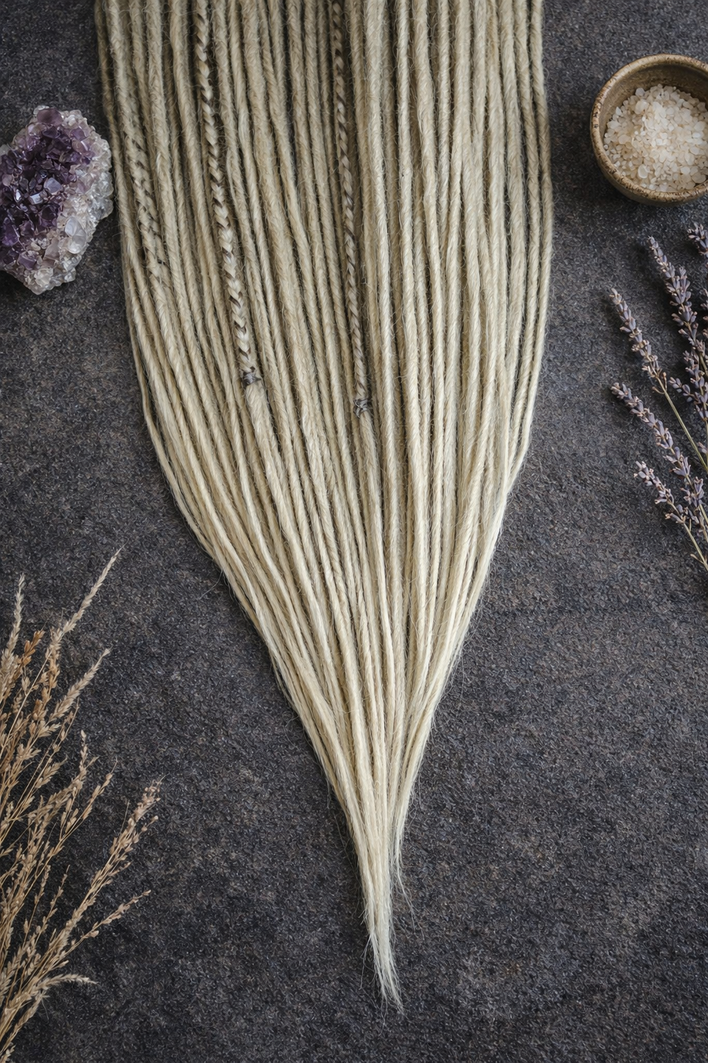 70 cm Sandy Blonde Ombre Dreadlock Extensions – Boho Synthetic Dreads
