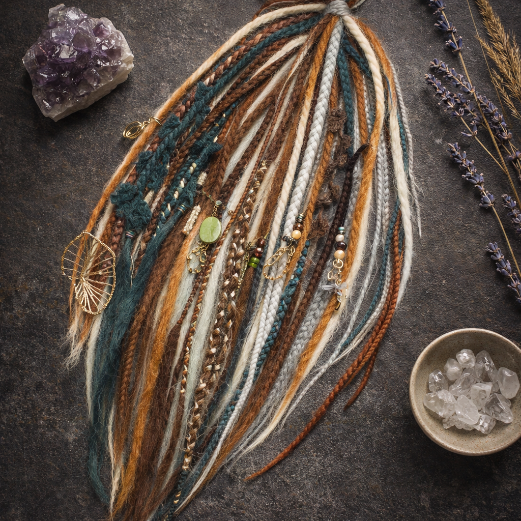Forest Brown Ginger Dreadlock Extensions – Boho Synthetic Dreads, Natural Look & Lightweight