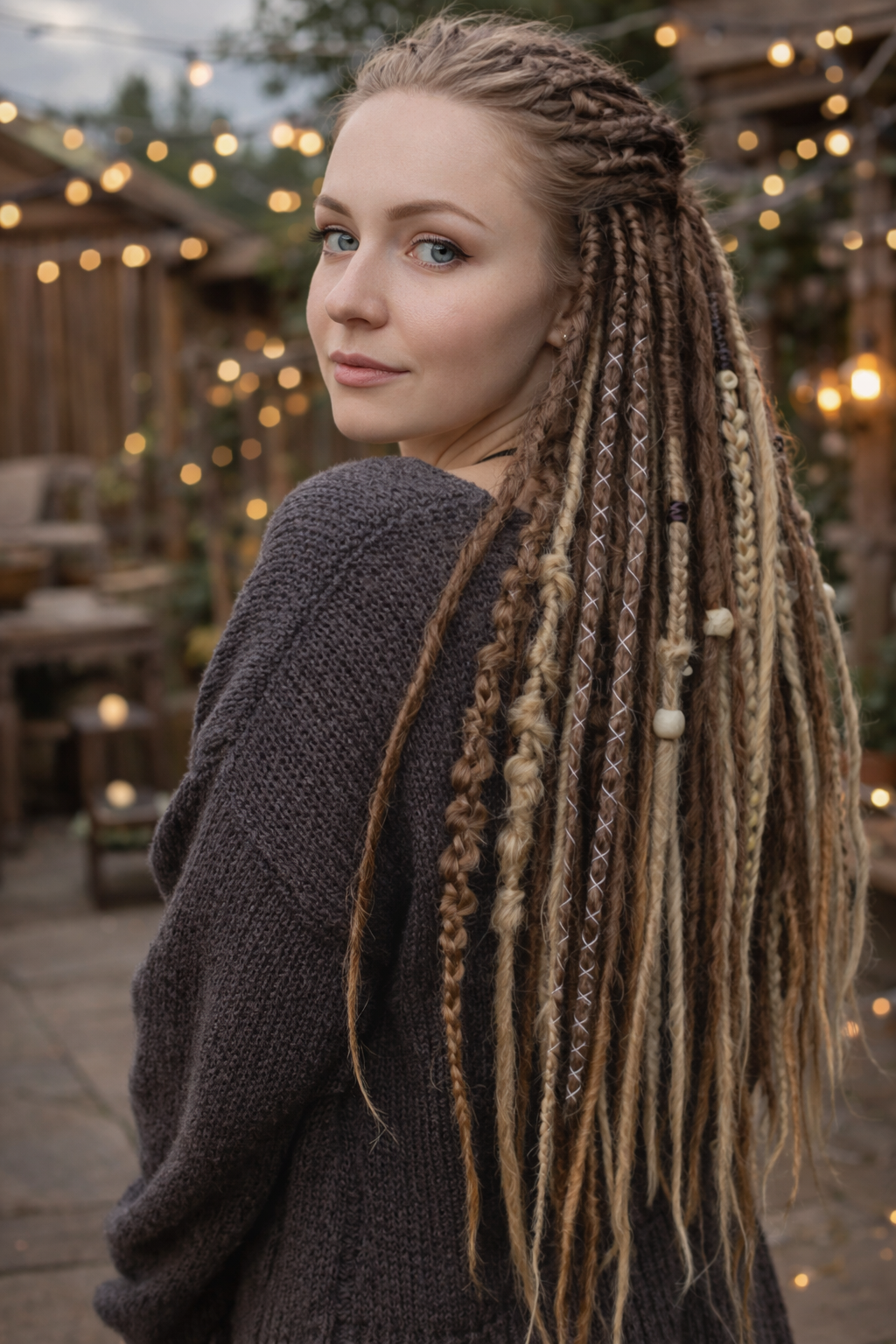 Light Brown Boho Dreadlock Extensions 