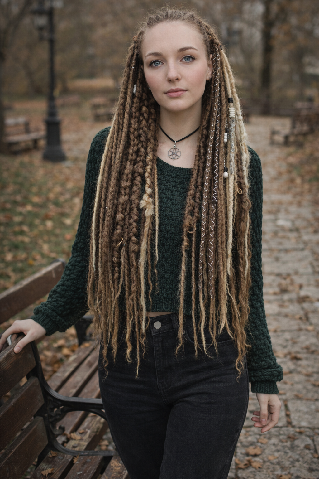 Light Brown Boho Dreadlock Extensions 