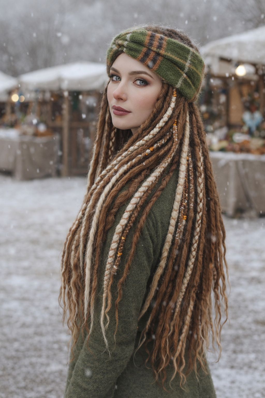Rosa Angora-Ohrwärmer - Handgestricktes Stirnband für den Winter