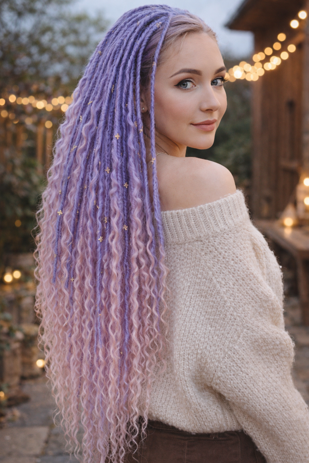 Purple to Pink Hidden Base Visible Length Hair Extensions