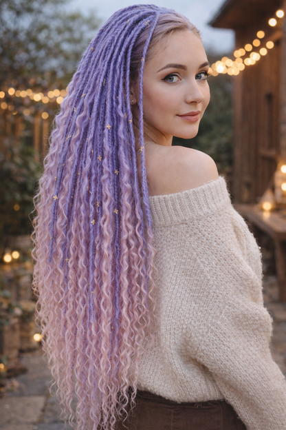 Purple to Pink Hidden Base Visible Length Hair Extensions