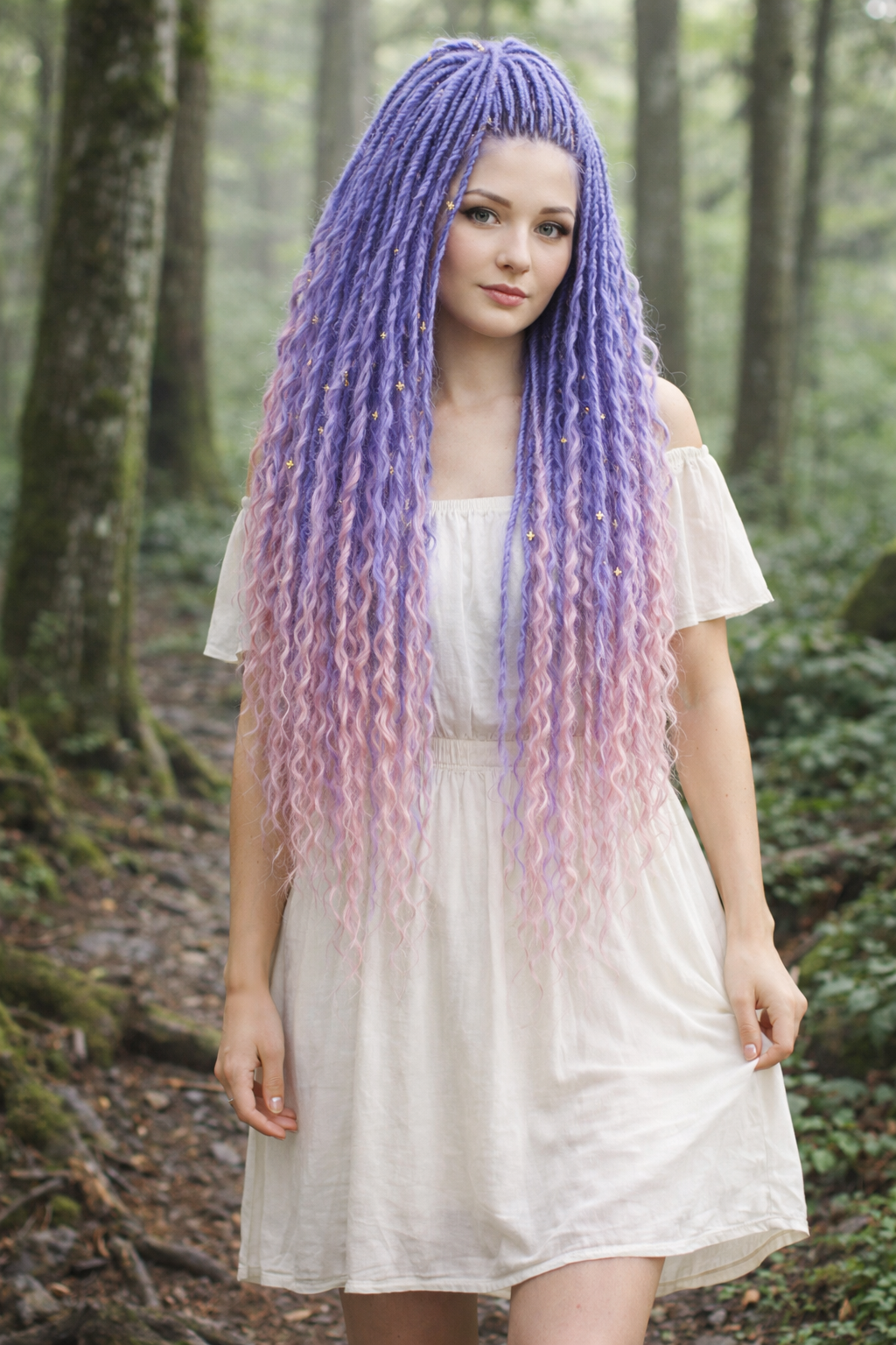 Purple to Pink Hidden Base Visible Length Hair Extensions