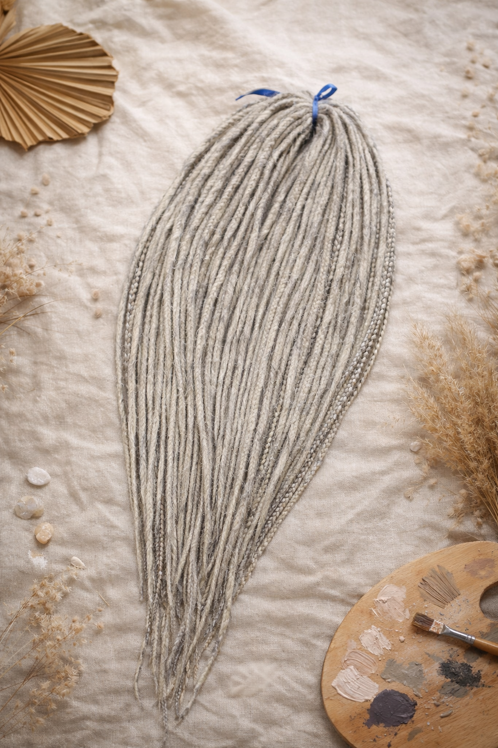 Ash Grey Dreadlock Extensions – Soft Synthetic Dreads, Natural Look & Lightweight
