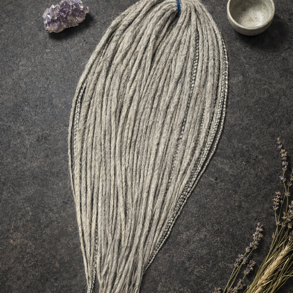 Ash Grey Dreadlock Extensions – Soft Synthetic Dreads, Natural Look & Lightweight