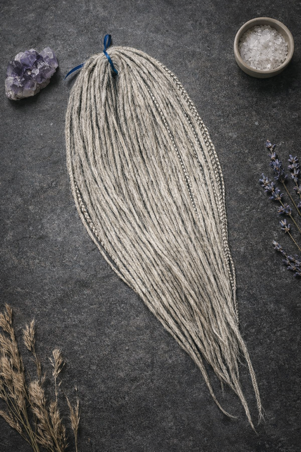 Ash Grey Dreadlock Extensions – Soft Synthetic Dreads, Natural Look & Lightweight