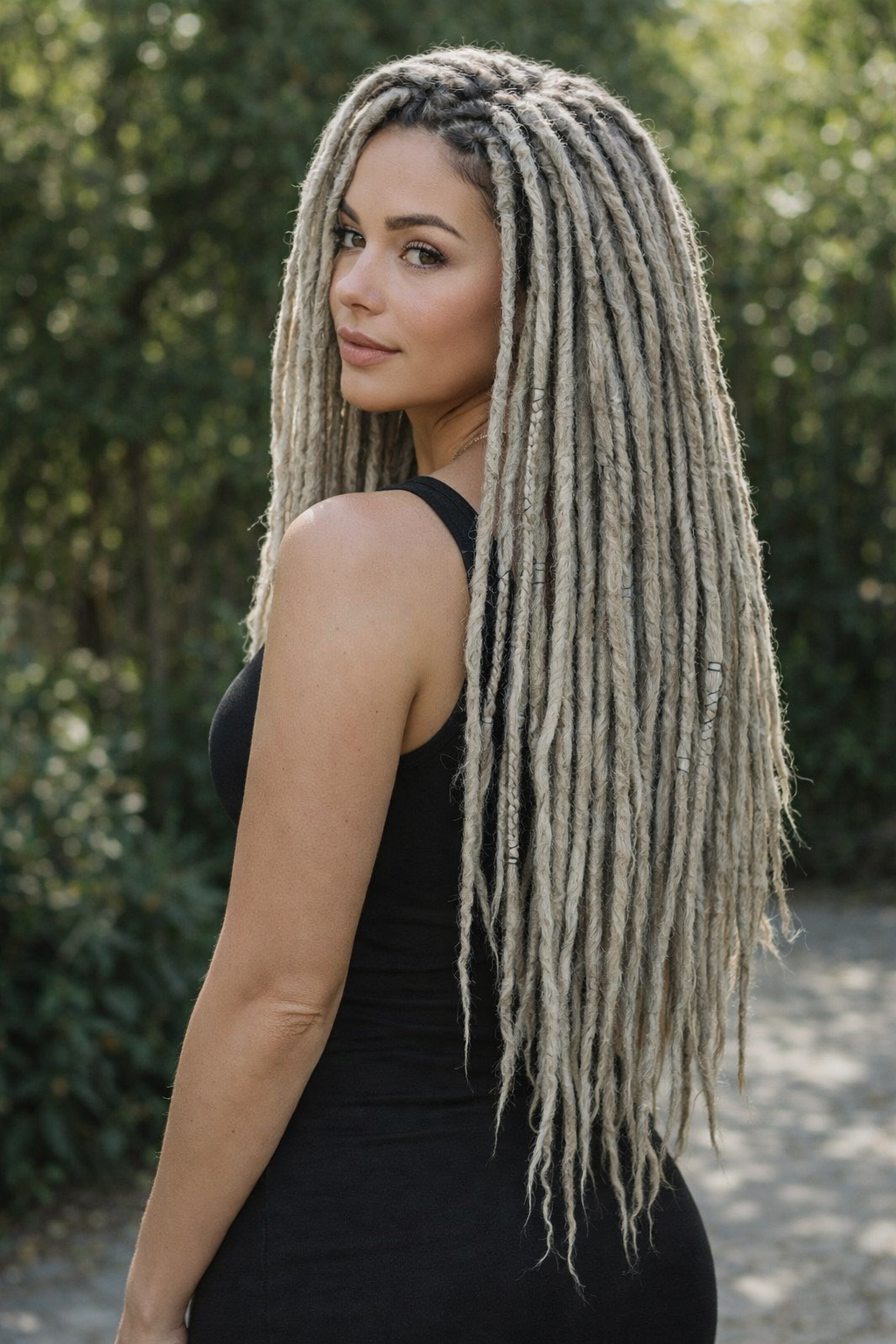 Ash Grey Dreadlock Extensions – Soft Synthetic Dreads, Natural Look & Lightweight