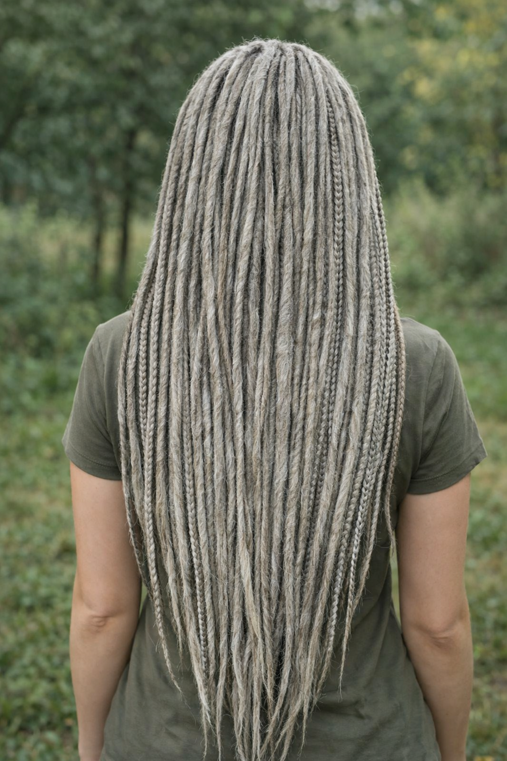 Ash Grey Dreadlock Extensions – Soft Synthetic Dreads, Natural Look & Lightweight