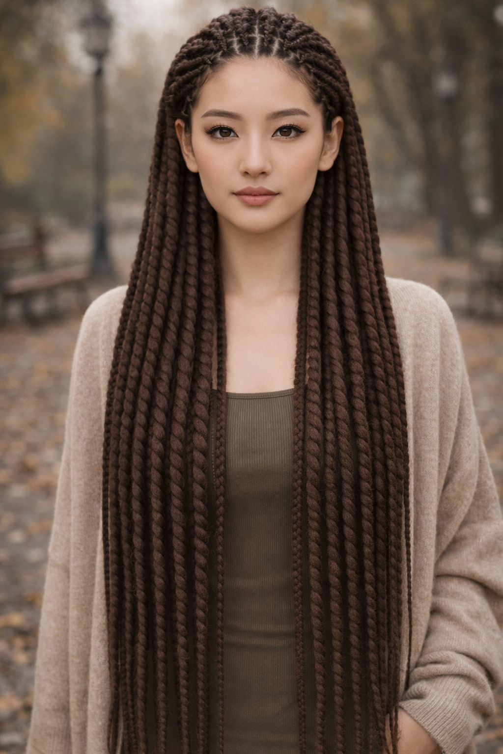 Dunkelbraune Twist-Extensions – Havana Twist Mambo, leichte synthetische Twists
