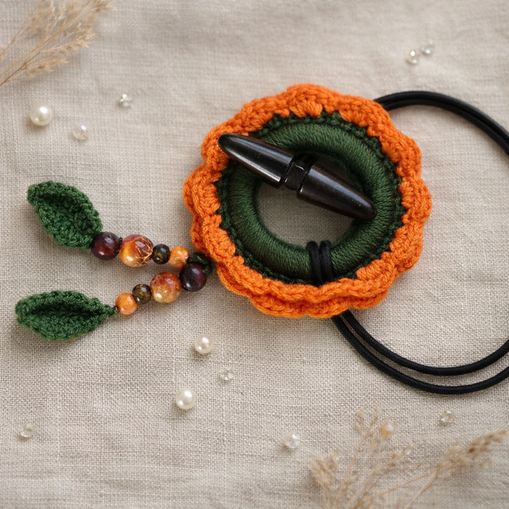 Boho Dreadlock Hair Tie – Crochet Holder for Dreads & Braids, Handmade Accessory