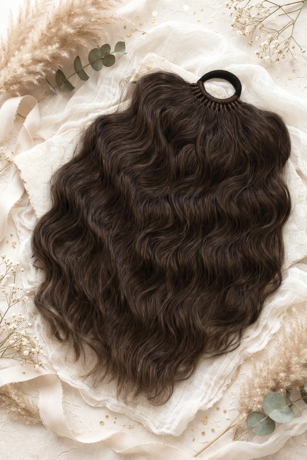 Brown Wavy Ponytail Extension – Dread Ponytail Style Hairpiece