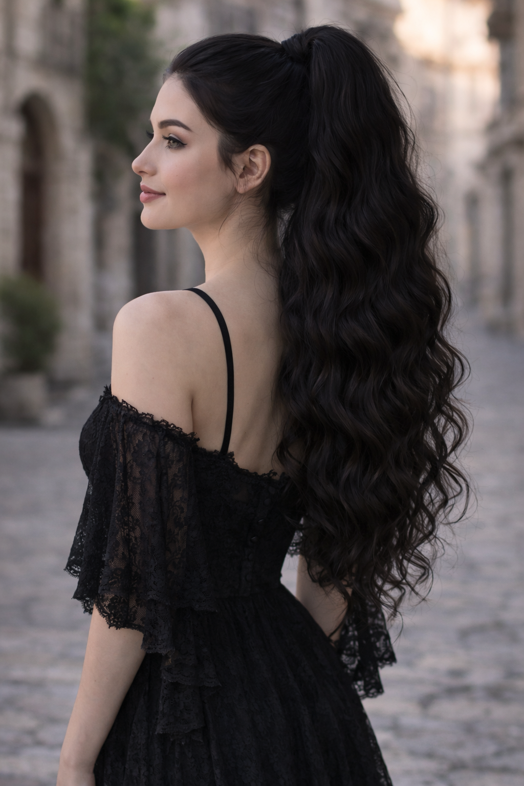 Black Wavy Ponytail Extension – Boho Dread Ponytail Style