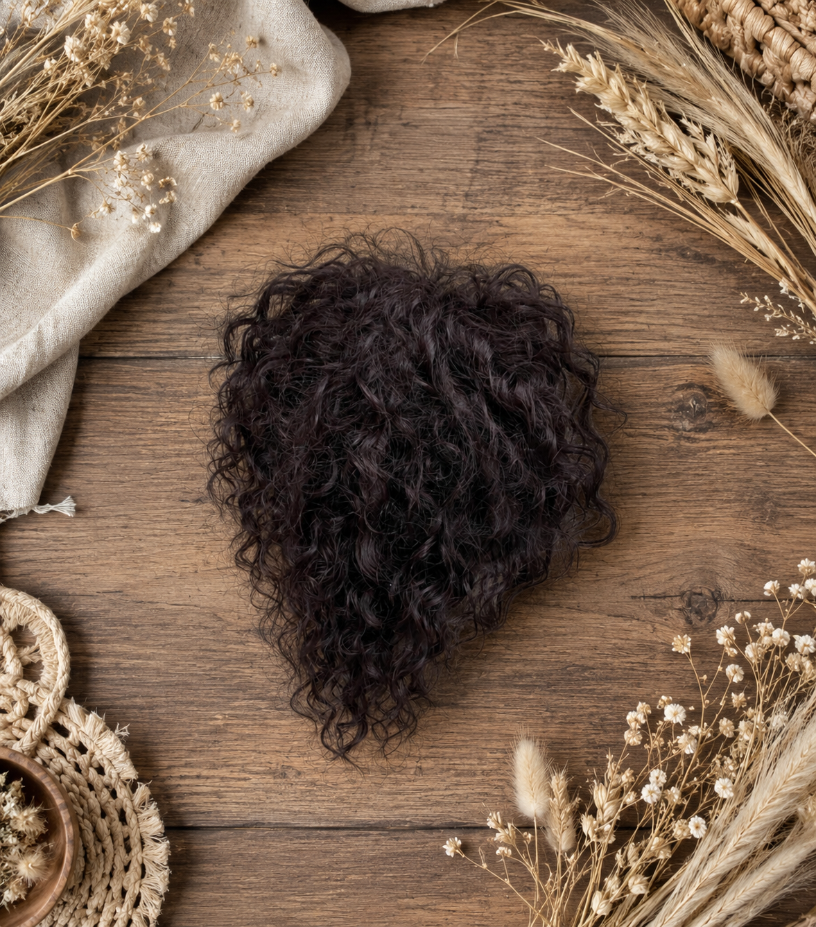 Chocolate Brown Curly Ponytail Claw Clip Hairpiece